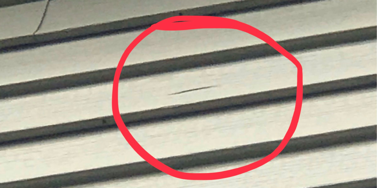 Siding Cracks